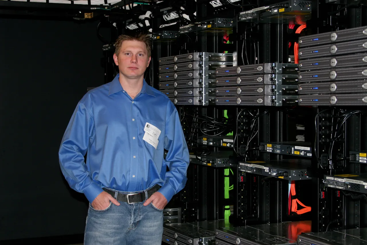 Circa 2005, data center buildout at Equinix in downtown Los Angeles.